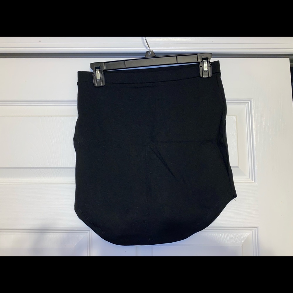 Black mini skirt